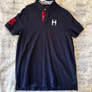 Tommy Hilfiger Dark Blue Polo with Red Details